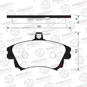 

Колодки тормозные дисковые Avantech (противоскрипная пластина в компл.) AV1116