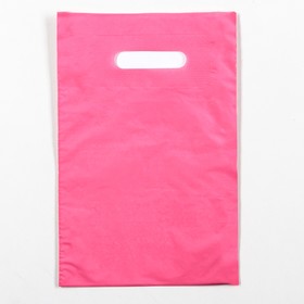 Пакет полиэтиленовый с вырубной ручкой, Розовый 20-30 См, 30 мкм Ош