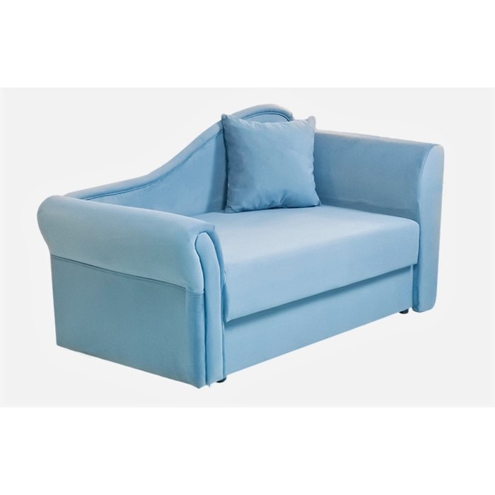 фото Детский диван №2, механизм еврокнижка, велюр, цвет синий