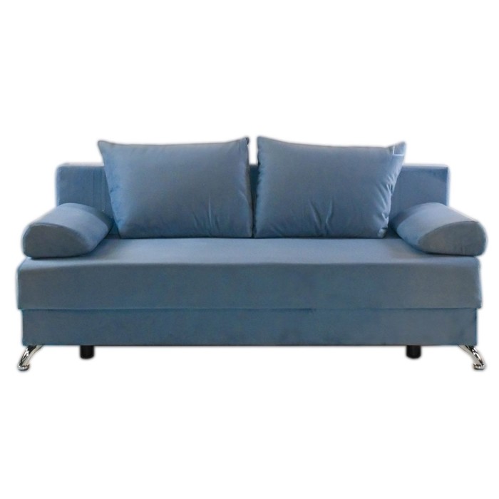 Прямой диван «Юность 11», механизм еврокнижка, пружинный блок, велюр, цвет синий прямой диван юность 11 механизм еврокнижка пружинный блок велюр цвет синий
