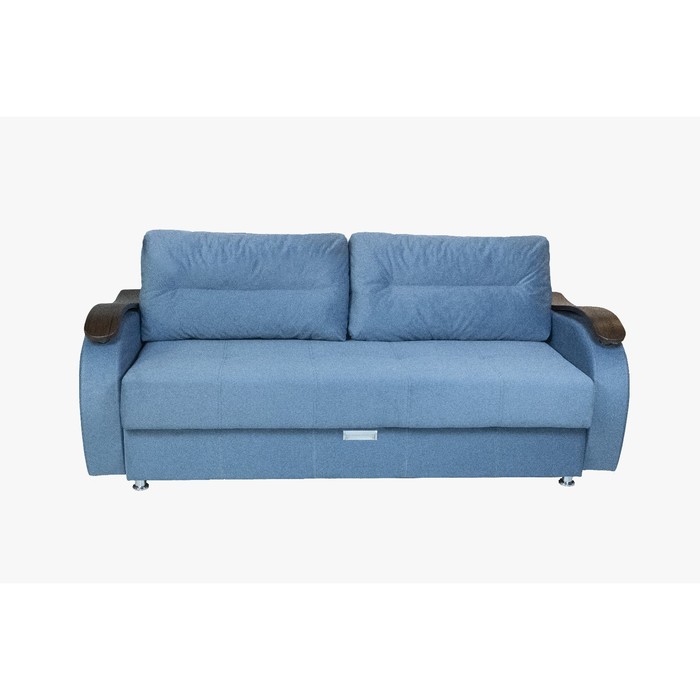 Прямой диван «Ливерпуль 2», еврокнижка, блок независимых пружин, велюр, цвет синий прямой диван марсель механизм тик так блок независимых пружин велюр цвет коричневый