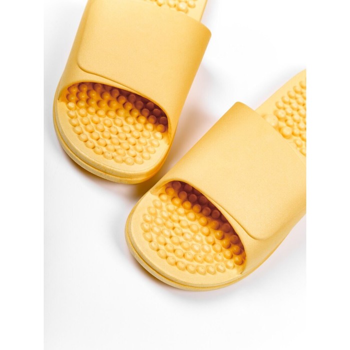 фото Тапочки с массажным эффектом amaro home healthy feet открытый нос (жёлтый) 36-37 amarobaby