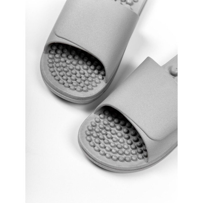 Тапочки с массажным эффектом AMARO HOME Healthy Feet Открытый нос (Серый) 36-37