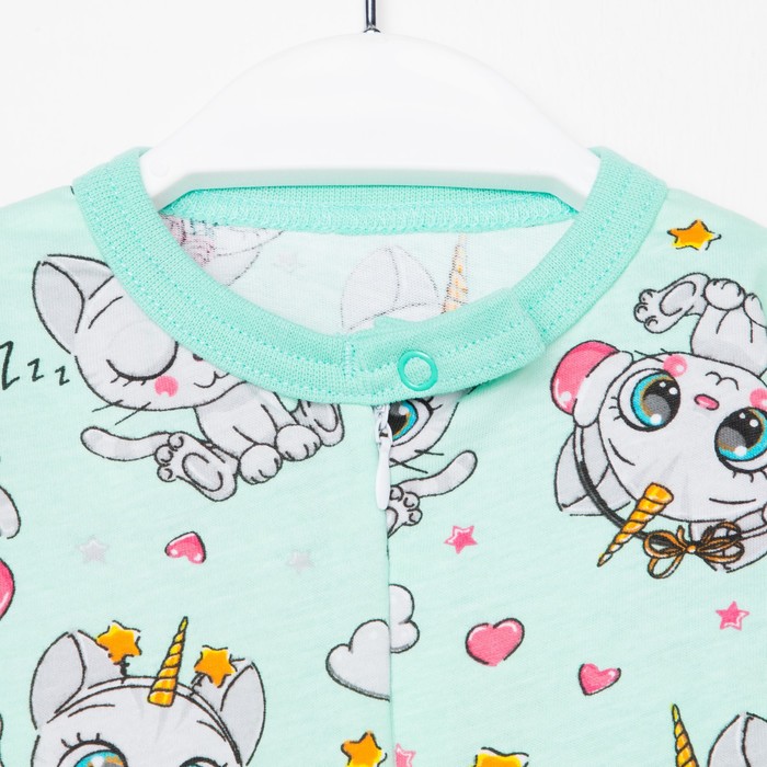 фото Комбинезон детский, цвет мята, рост 56 см детская линия