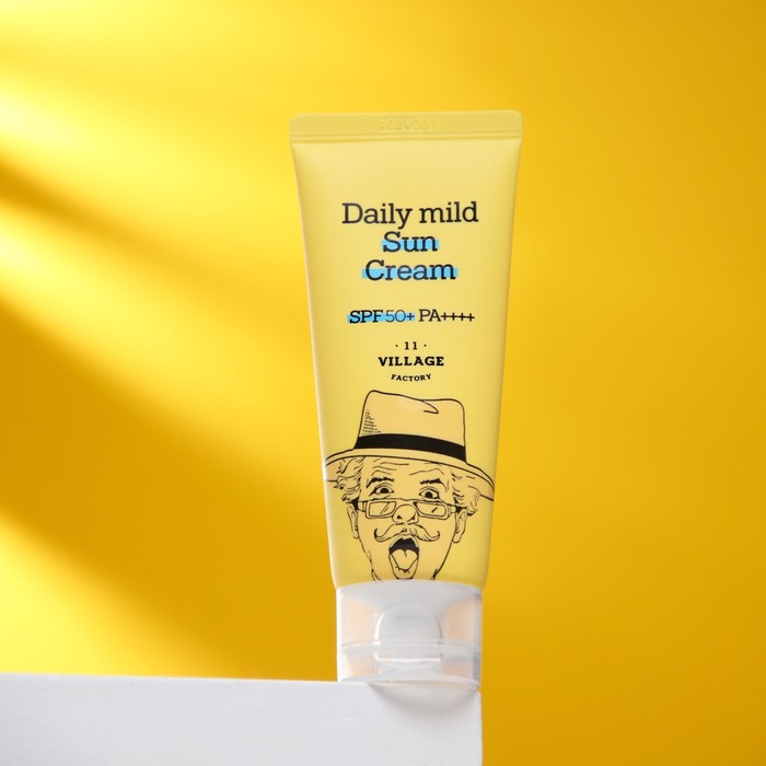 фото Солнцезащитный крем village 11 factory "daily mild suncream", для ежедневного применения spf 50, 50 мл