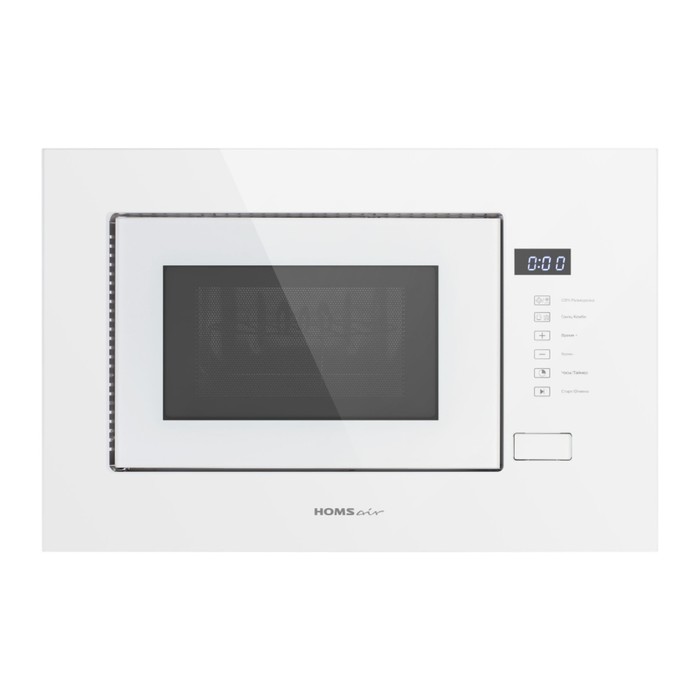 фото Встраиваемая микроволновая печь homsair mob205wh, 1080 вт, 20 л, 5 режимов, белая