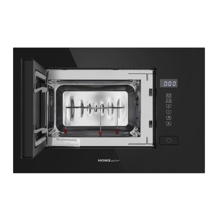 фото Встраиваемая микроволновая печь homsair mob205gb, 1080 вт, 20 л, 5 режимов, чёрная
