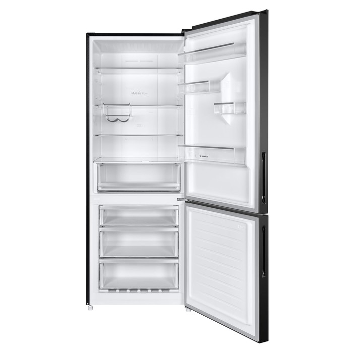 цена Холодильник MAUNFELD MFF1857NFSB, двухкамерный, класс А++, 453 л, Full No Frost, чёрный