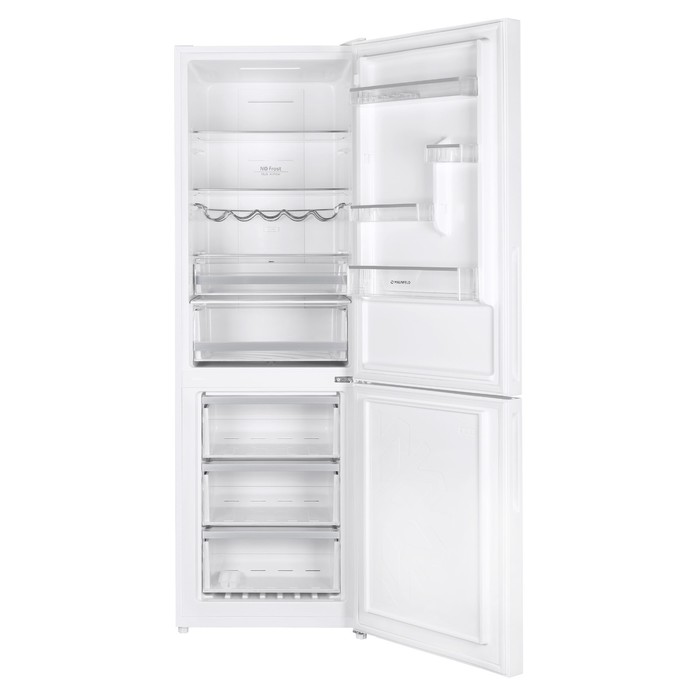 цена Холодильник MAUNFELD MFF185NFW, двухкамерный, класс А+, 340 л, Full No Frost, белый
