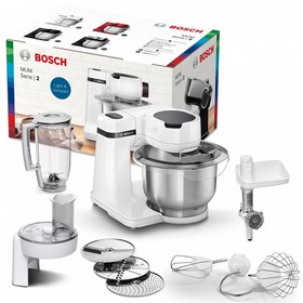 

Кухонный комбаин Bosch MUMS2EW30, 700 Вт, 3.8 л, 4 скорости, белый