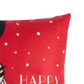 

Подушка новогодняя Этель «Happy xmas», 40*40 см, 100% п/э, велюр