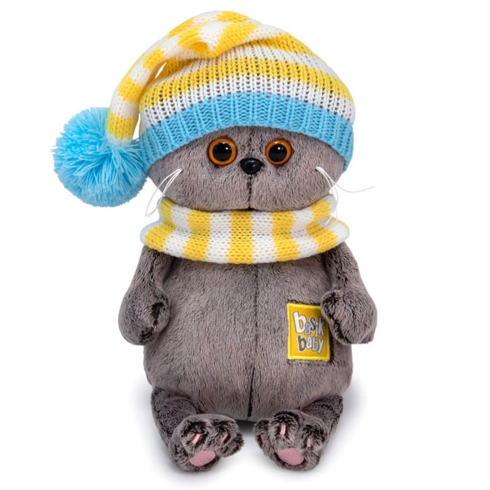 

Мягкая игрушка «Басик Baby в вязаном колпаке», 20 см