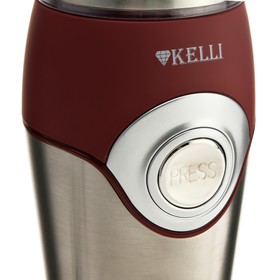 

Кофемолка электрическая KELLI KL-5054, 400 Вт, 70 г, красная/серебристая
