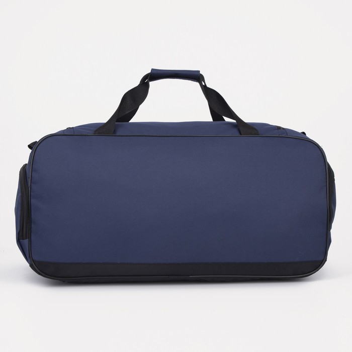 фото Сумка дорожная на молнии, отдел для обуви, наружный карман, длинный ремень, цвет синий сарабелла