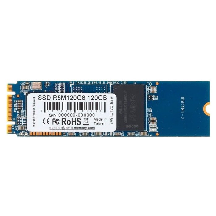 

Накопитель SSD AMD R5M120G8, 120 Гб, SATA III, M2