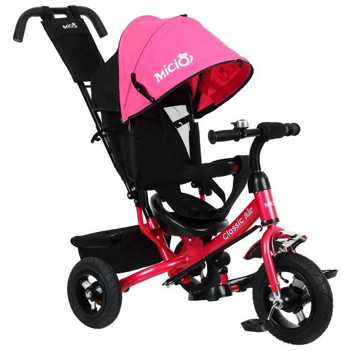 

Велосипед трехколесный Micio Classic Air, надувные колеса 10"/8, цвет розовый