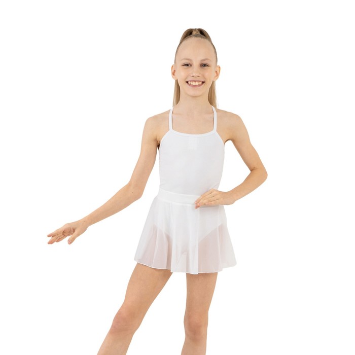 фото Юбка гимнастическая grace dance, на поясе, р. 34, цвет белый