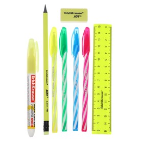 

Набор в ZIP-пакете ErichKrause Neon Solid, 8 предметов, желтый
