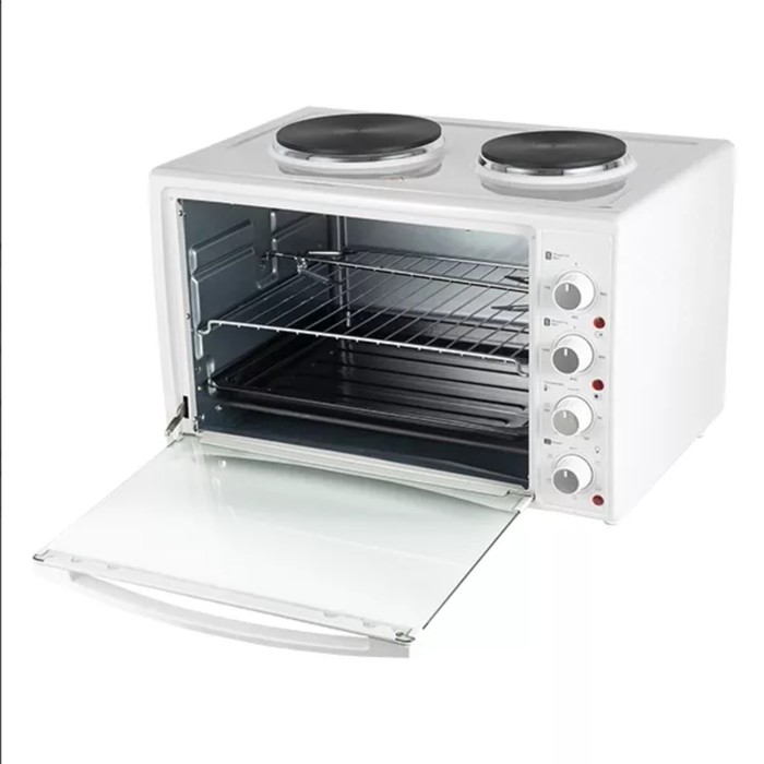 Мини-печь BQ EO4205WGP, 1400 Вт, 42 л, 2 конфорки, белая