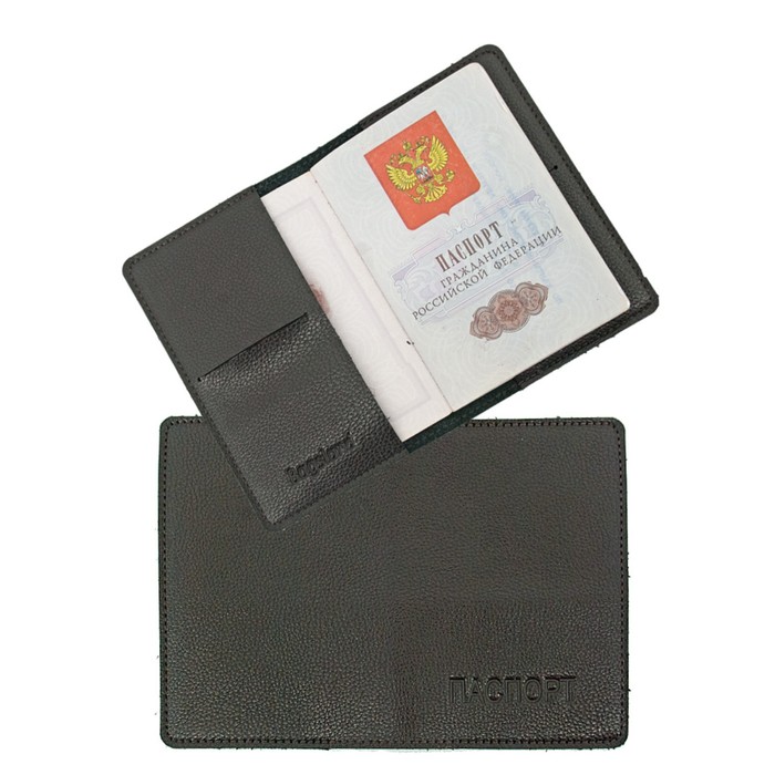 ВП002 Обложка на паспорт, цвет коричневый 19,5х14х0,3см