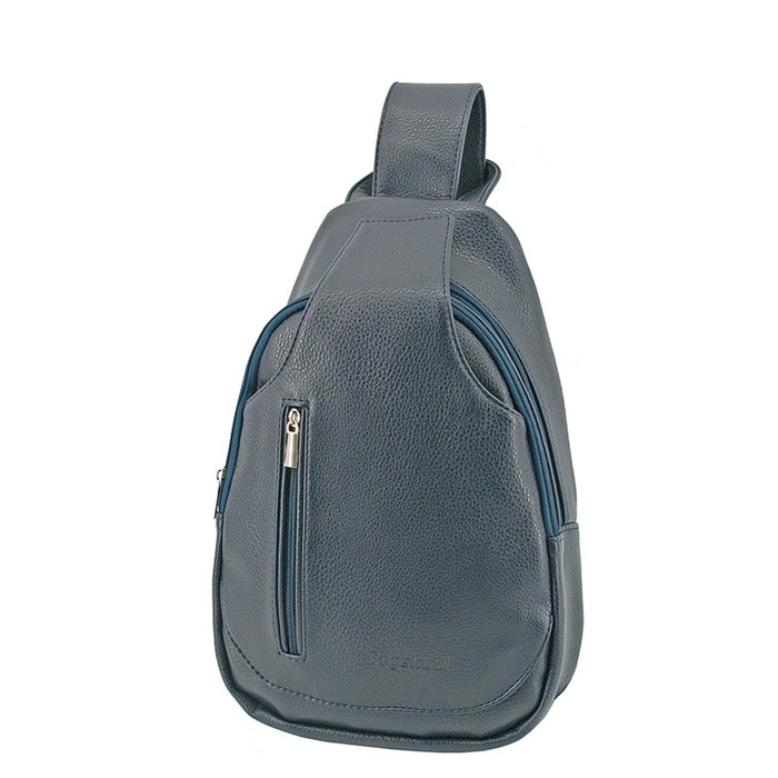 фото В2767 рюкзак-слинг, отдел на молнии, цвет синий 36х22х10см bagsland