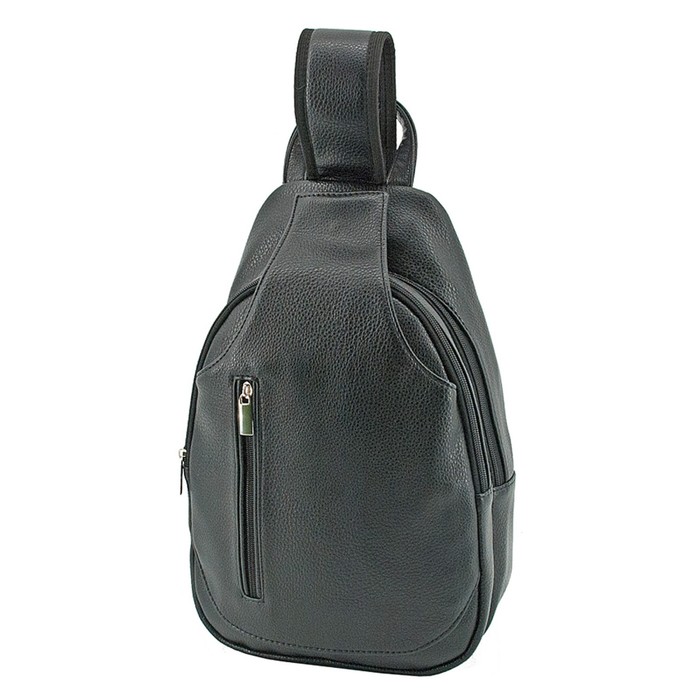фото В2767 рюкзак-слинг, отдел на молнии, цвет черный 36х22х10см bagsland