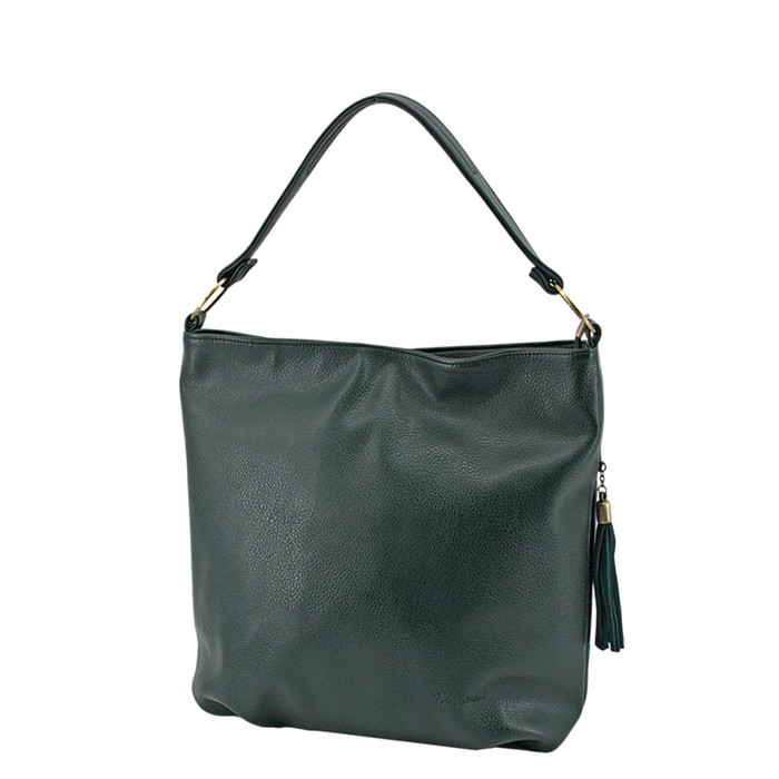 фото В2468 сумка мешок, отдел на молнии, цвет зеленый 36х36х15см bagsland