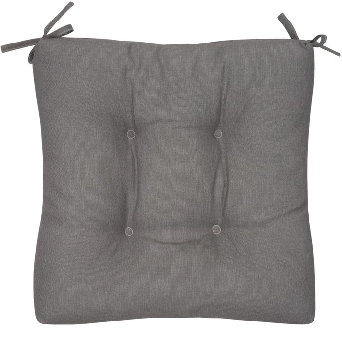 фото Подушка на стул dark grey, размер 40х40 см guten morgen