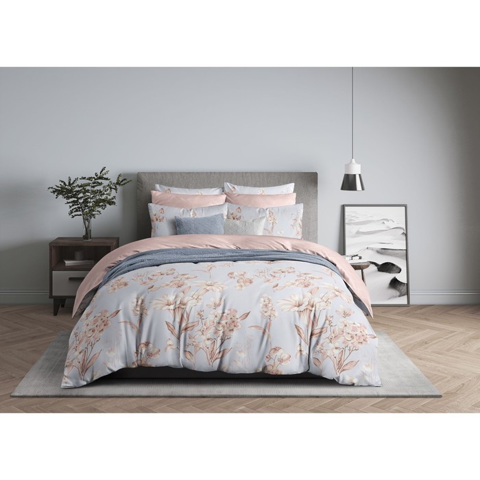 

Постельное бельё евро Alstroemeria, размер 200х214 см, 215х220 см, 70х70 см - 2 шт