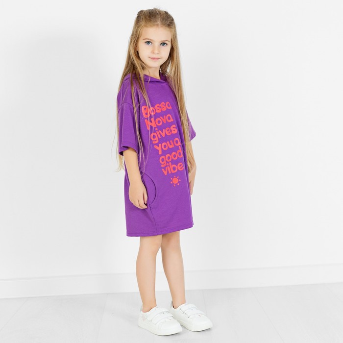 фото Платье для девочки, рост 104 см, цвет фиолетовый bossa nova