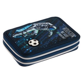 

Пенал 2 секции deVENTE Space Football, 140 х 205 мм, ткань, синий