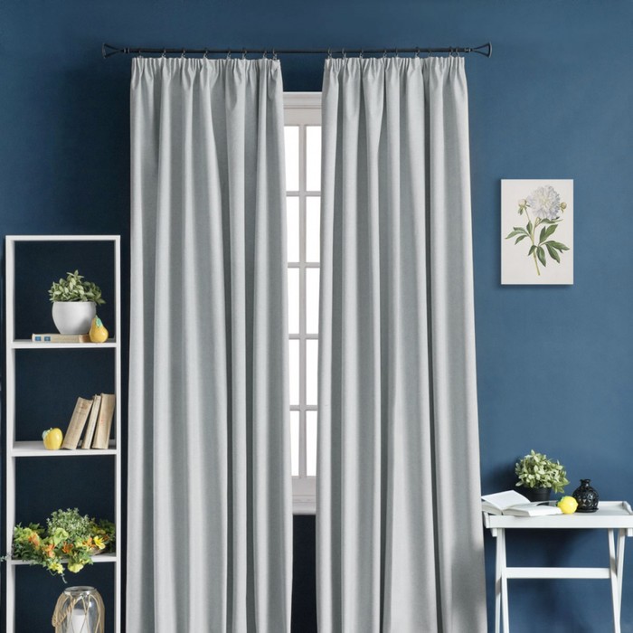 фото Комплект штор «блэк», размер 2х145х270 см, цвет светло-серый pasionaria