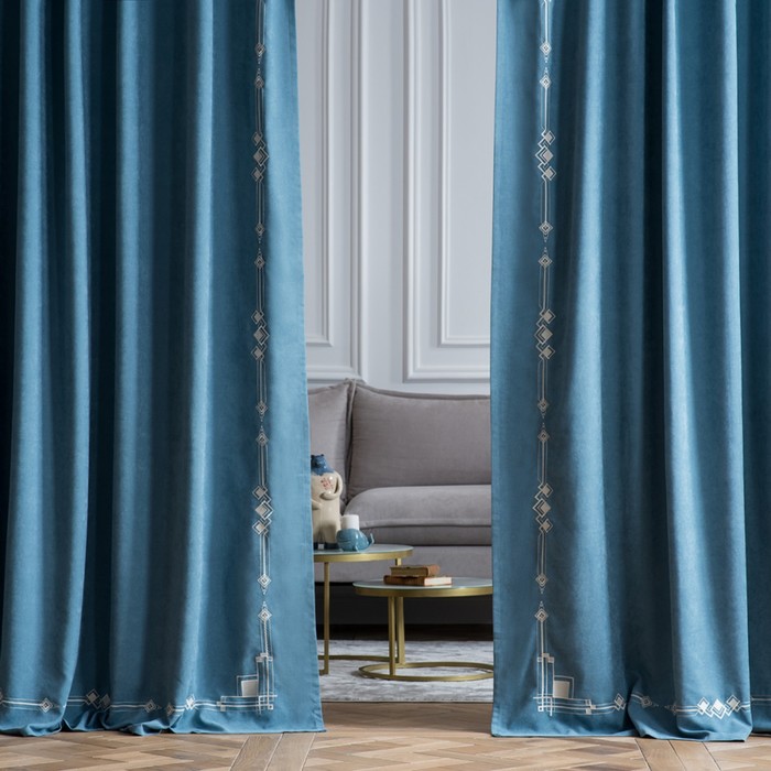 фото Комплект штор «бриджит», размер 2х200х270 см, цвет голубой pasionaria