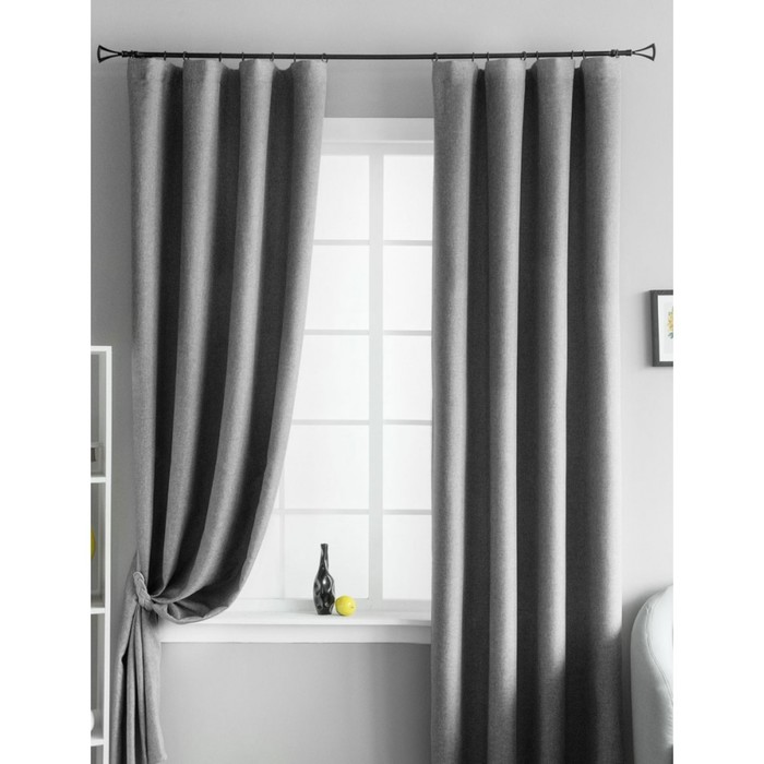 фото Комплект штор «мерлин», размер 2х210х270 см, цвет темно-серый pasionaria