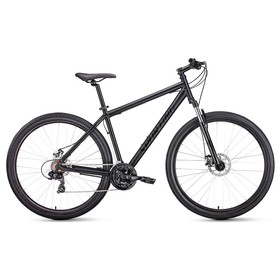 

Велосипед 29" Forward Sporting 2.1 D, 2022, цвет черный матовый/черный, размер 19"