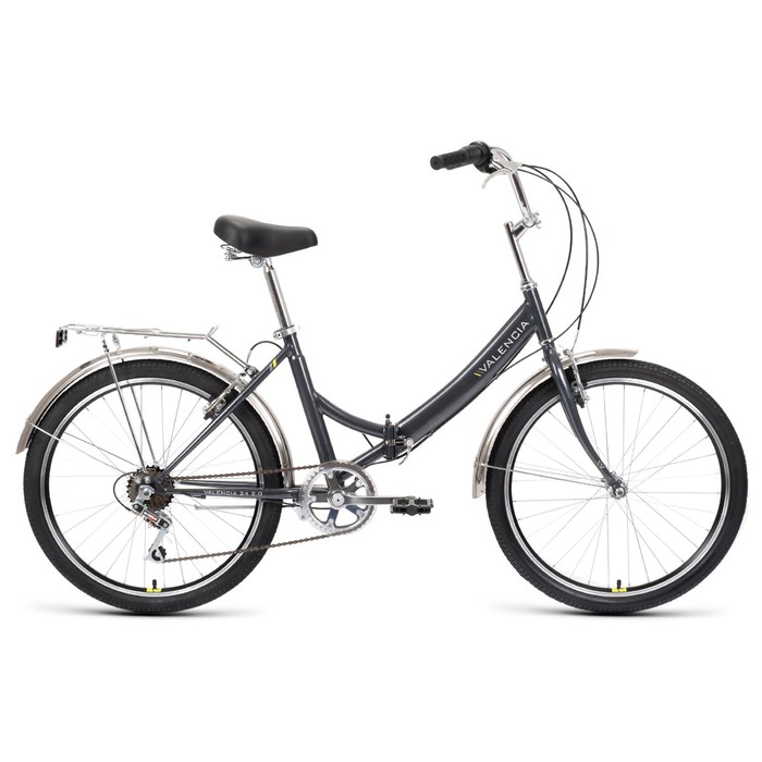 фото Велосипед 24" forward valencia 2.0, 2022, цвет темно-серый/зеленый, размер 16"