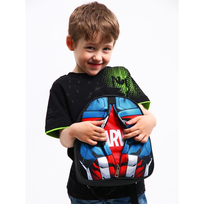 Рюкзак детский "Капитан Америка" на молнии, 23х27 см, Мстители