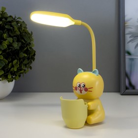

Настольная лампа "Котенок" LED 3Вт USB АКБ бежевый 9,5х8,5х25 см