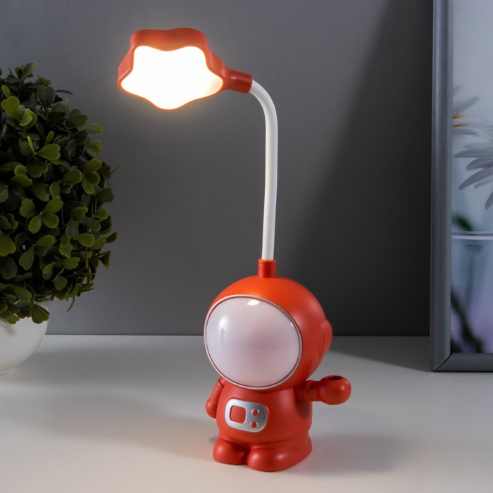 Настольная лампа "Астронавт" МИКС LED 3Вт USB АКБ 9х7х21 см 7654104