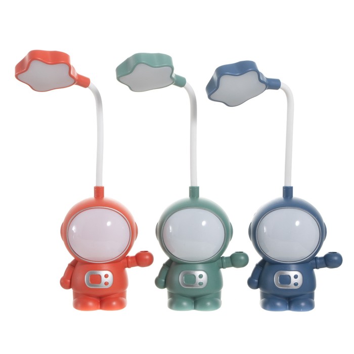 Настольная лампа "Астронавт" МИКС LED 3Вт USB АКБ 9х7х21 см 7654104