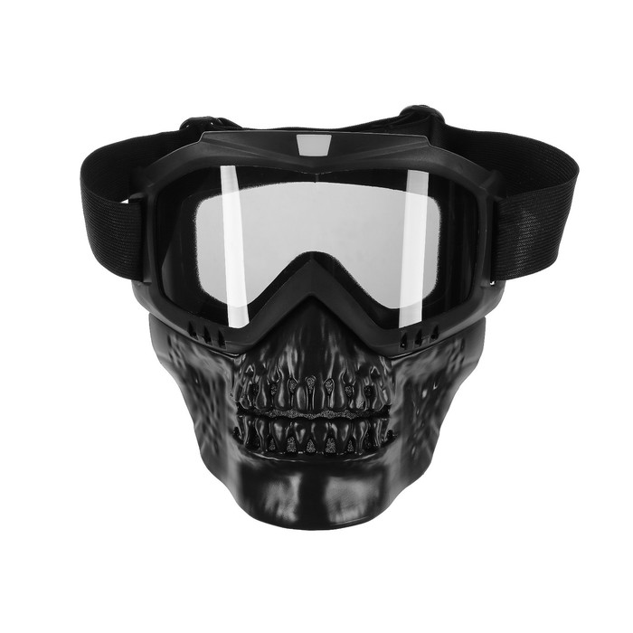 фото Очки-маска для езды на мототехнике, разборные, визор затемненный, цвет черный torso