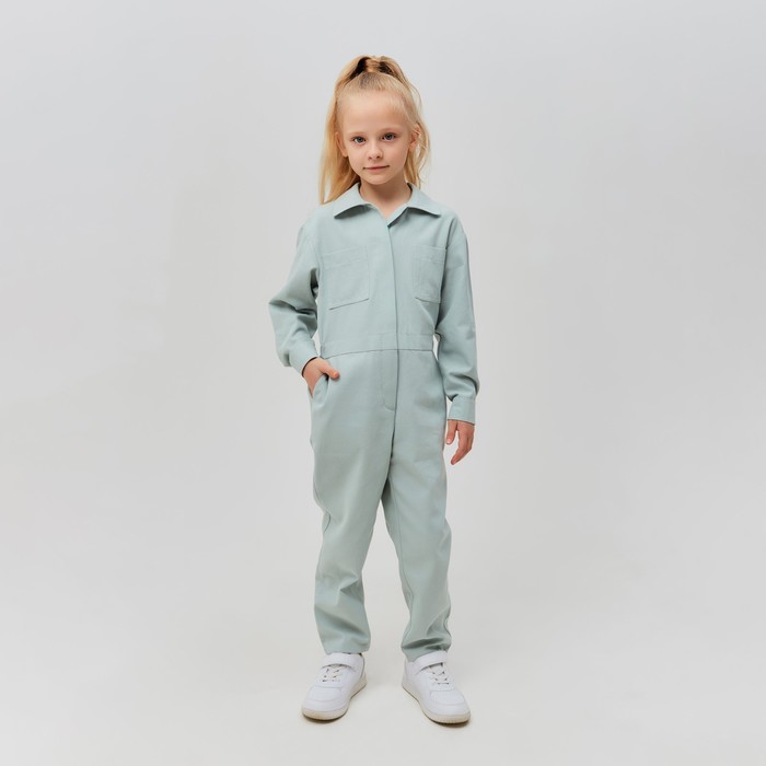 Комбинезон для девочки MINAKU: Casual collection KIDS цвет мятный, рост 146