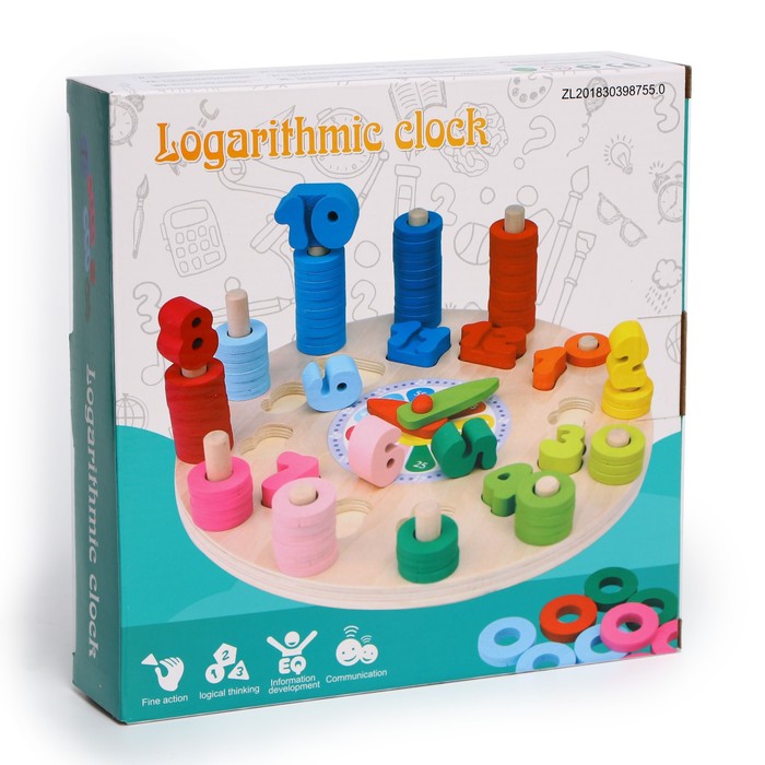 

Логический центр 3 в 1 «Часы» 22 × 22 × 11 см