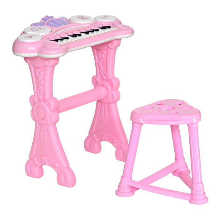 Музыкальный детский центр «Пианино», цвет розовый детский музыкальный инструмент обучающий стол детские игрушки пианино раннее обучение развивающий центр активности музыкальная игра
