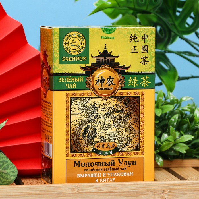 чай зелёный shennun би ло чунь 100 г Зелёный крупнолистовой чай SHENNUN, МОЛОЧНЫЙ УЛУН, 100 г
