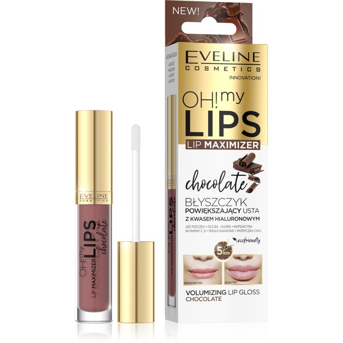 

Блеск для увеличения объёма губ Eveline Oh my Lips-Lip Maximizer «Шоколад», 4,5 мл