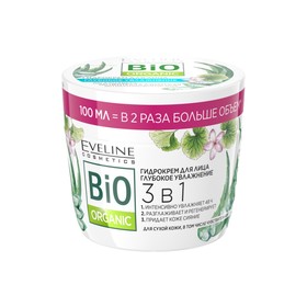 

Гидрокрем для лица Eveline Bio Organic, глубокое увлажнение 3в1, 100 мл