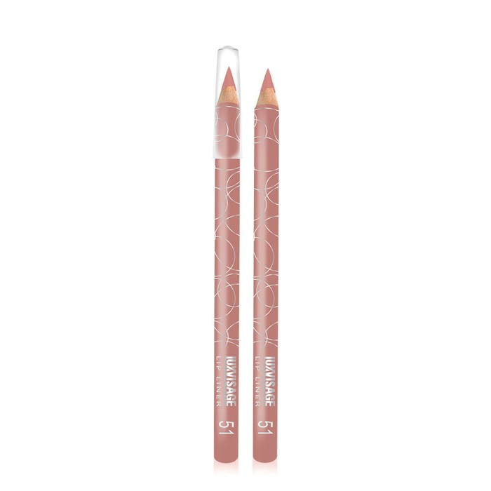 Карандаш для губ Luxvisage, тон 51 бежево-розовый карандаш для губ luxvisage 51 бежево розовый 2 шт