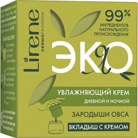 

Крем для лица Lirene ECO, увлажняющий «Зародыши овса» день/ночь, 50 мл