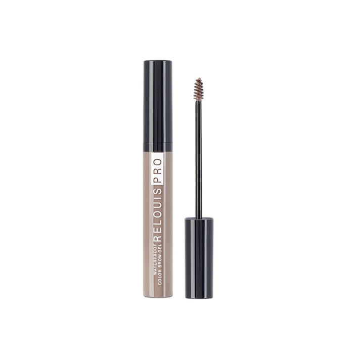 Оттеночный гель для бровей Relouis PRO Waterproof Color Brow Gel, тон 02 tаupe, 6 г